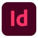 Graphic logo of Adobe InDesign with 'Id' in bold letters on a dark background framed in magenta.